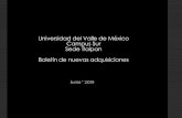 Boletín de nuevas adquisiciones - UVM 2019.pdfManual para litigantes del procedimiento nacional acusatorio y oral. México: Raúl Juárez Carro. Ubicación planta baja KGF5874 M37