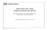MANUAL DE ORGANIZACIÓN - Monterreyportal.monterrey.gob.mx/pdf/new/Manuales/Sedue/MO-SDU-01_Man… · orgánica y los diferentes niveles jerárquicos que la conforman, además que