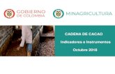 CADENA DE CACAO Indicadores e Instrumentos Octubre 2018 · 2019-05-23 · El mercado de cacao en Colombia es tomador de precios internacionales. La referencia es la Bolsa de Nueva