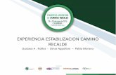 EXPERIENCIA ESTABILIZACION CAMINO RECALDEcaminosrurales.org.ar/caminos-rurales-2016/pdfs/mier...EXPERIENCIA ESTABILIZACION CAMINO RECALDE Gustavo A . Núñez - Omar Appolloni – Pablo