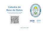 Catedra de Base de Datos - Universidad Nacional de Tucumán · Unidad 5 – Normalizacion. Conceptos de normalización en la vinculación y/o relación de tablas y contenedores de