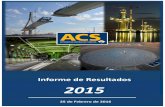 ACS Informe Resultados 2015Cifras no auditadas 3 2015 Informe de Resultados 1 Resumen Ejecutivo 1.1 Principales magnitudes Grupo ACS Millones de Euros 2014 2015 Var. Ventas 34.881