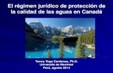 El régimen jurídico de protección de la calidad de …jornada.pucp.edu.pe/derecho-de-aguas/wp-content/uploads/...Evolución 1968: El gobierno de Quebec conforma una comisión para
