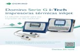 Domino Serie G i-Tech impresoras térmicas inkjet · Fácil de instalar Las impresoras i-Tech de la Serie G son sumamente fáciles y rápidas de instalar, integrar y configurar en