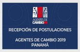 PANAMÁ AGENTES DE CAMBIO 2019 RECEPCIÓN DE …fesamericacentral.org/files/fes-america-central... · Hoja de vida: resumen de máximo 2 páginas (favor no incluir certificados) Completar