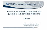 Entorno Económico Internacional (China) y la Economía Mexicana · Tiempos difíciles 6 Fuente: Oxford Economics • Los precios de los commodities crearon presiones inflacionarias
