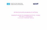 PPRROOGGRRAAMMAACCIIÓÓNN … EOI de Ferrol: Programación didáctica departamento de Italiano – Curso 2018/2019 3 1.1. Actividades de comprensión de textos orais..... 25