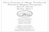 New Europe College Yearbook Pontica Magna Program 2015 ... · NEW EUROPE COLLEGE Yearbook Pontica Magna Program 2015-2016; 2016-2017 CRIS New Europe College Yearbook Pontica Magna