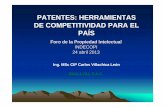 Patentes, herramientas de competitividad para el …focalizada en la solución de problemas medioambientales mineros peruanos contribuyendo de ese modo con el desarrollo y competitividad