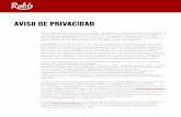 ubirubi.mx/docs/privacidad.pdf · ubi AVISO DE PRIVACIDAD Con fundamento en los artículos 15 quince, 16 dieciséis y 17 diecisiete de la Ley Federal de Protección de Datos Personales