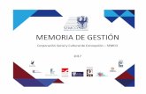 MEMORIA DE GESTIÓN · 2018-05-10 · Concepción, dando inicio a lo que es hoy la Corporación Social y Cultural de Concepción – Semco. Actualmente, la Corporación Semco tiene
