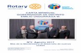 CARTA MENSUAL GOBERNADOR DE DISTRITO EMILIO … · Carta Gobernador Emilio Undurraga Agosto 2017 Página 6 Estimados rotarios: En este mes que Rotary dedica a la membresía y desarrollo