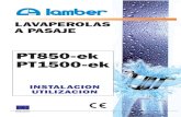PT850-ek PT1500-ek · LAMBER, productor de este aparato, es inscrito en el Registro Nacional de Productores de Aparatos Eléctricos y Electrónicos (REI-RAEE) desde el 18/02/2008