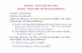 Daily Amaal in the Holy Month of Ramadhan - Dua Duas in the Month of Ramadhan-duas.org.pdf · Daily Amaal in the Holy Month of Ramadhan Daily Salwaat Daily Tasbeeh Short Duas to be