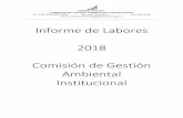 Informe de Labores 2018 Comisión de Gestión Ambiental ... · de octubre. Una charla sobre el “Plan de Gestión Ambiental Institucional” a Defensores Públicos en materia agraria