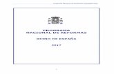 Programa Nacional de Reformas de España 2017 2017.pdf · reformas estructurales para modernizar nuestras economías y una política fiscal responsable. Además, se hace referencia