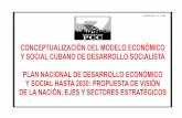 CONCEPTUALIZACIÓN DEL MODELO ECONÓMICO Y SOCIAL …bohemia.cu/.../05/...Cubano-Desarrollo-Socialista.pdf · Tal como expresara el Primer Secretario en su discurso de clausura, se