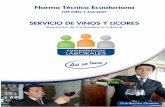 Presentación - Federación Hotelera del Ecuador - Ahotec · DESCRIPTORES: Turismo, competencia laboral, alimentos y bebidas, servicio de vinos y licores, requisitos. (Continúa)