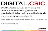 : nuevos servicios para la comunidad ...digital.csic.es/bitstream/10261/155533/1/DC... · PDF file : nuevos servicios para la comunidad científica, gestión de propiedad intelectual
