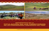 DE LAS COMUNIDADES CAMPESINAS DEL PERÚ...2 Cartilla informativa “Importancia de la Titulación de los Territorios de las comunidades Campesinas del Perú” Derechos reservados.