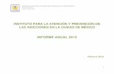 INSTITUTO PARA LA ATENCIÓN Y PREVENCIÓN DE LAS ADICCIONES … · Instituto para la Atención y Prevención de las Adicciones en la Ciudad de México Dirección General Informe Anual