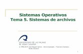 Tema 5: Sistemas de archivos - Servidor de …sopa.dis.ulpgc.es/fso/teoria/pdf/FSO-05-Sistemas de...Organización del sistema de archivos Un sistema de archivos presenta dos problemas