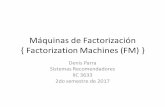 Máquinasde Factorización { Factorization Machines (FM) }dparra.sitios.ing.uc.cl/classes/recsys-2017-2/clase13_FM_BPR.pdf · La solucion propuesta entonces, es comparar diferentes