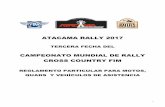 ATACAMA RALLY 2017 · Reglamento Particular de Atacama Rally 2017 2 INDICE 1 Anuncio (pag.3) 2 Acceso (pag.3) 3 Directorio (pag.4) 4 Comité de la Organización (pag.4) 5 Dirección
