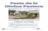 Festa de la Divina Pastoracanetdemar.cat/.../persones15/divina_pastora_0515.pdfDivina Pastora - 10.45 h. Salutació de l´alcalde i President del Patronat. - 11.00 h. Celebració de