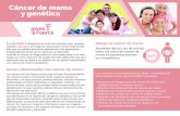 Cáncer de mama y genética - MILC · 2018-11-15 · Alrededor del 10% (10 de 100) de todos los casos de cáncer de mama en pacientes jóvenes son hereditarios. Cáncer de mama y