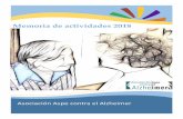 Memoria de actividades 2018 · Asociación Aspe contra el Alzheimer Memoria de actividades 2018 5 1.2 Asesoramiento social a cuidadores. El servicio de asesoramiento social se realiza