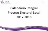 Página 1 de 17 Calendario Integral Proceso Electoral Local ... · Electoral de Coahuila 4 Intercambio de materiales de capacitación para observadores electorales. 30/10/17 25/11/17