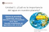 Unidad 1: ¿Cuál es la importancia del agua en nuestro planeta? · 2020-03-31 · •Geográficamente, las aguas en nuestro planeta pueden ser agrupadas en aguas continentales, mayoritariamente