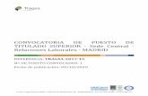 CONVOCATORIA DE PUESTO DE TITULADO SUPERIOR - Sede Central - Relaciones Laborales … · 2019-10-09 · Relaciones Laborales - MADRID REFERENCIA: TRAGSA-2017-15 Nº DE PUESTO CONVOCADOS: