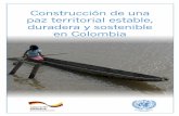 “Consideraciones ambientales para la construcción de una ...€¦ · “Consideraciones ambientales para la construcción de una paz territorial estable, duradera y sostenible