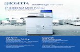 SP 8400DNM MICR Printer - Rosetta Technologies · Rosetta knows data and document security are top priorities for check printing environments. That’s why we equip the SP 8400DNM