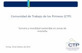 Comunidad de Trabajo de los Pirineos (CTP)€¦ · Eje 4: Favorecer la movilidad de bienes y personas. OE 8 (PI 7c): Mejorar la oferta de transporte transfronterizo sostenible para