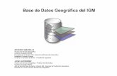 Base de Datos Geográfica del IGM pdf/05.pdfDeterminan el contenido de la base de datos y cómo se organizarán los mismos dentro de ésta. Modelo conceptual, lógico y físico. Base