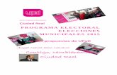 PROGRAMA ELECTORAL ELECCIONES MUNICIPALES 2015 · 2015-03-30 · Programa electoral – Ciudad Real 2015 – Unión Progreso y Democracia 3 INTRODUCCIÓN Ángel María Rico en compañía