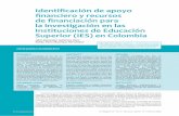 Identificación de apoyo financiero y recursos de ...Jahir Alexander Gutiérrez Ossa, Rubén Darío Manrique Hernández In Vestigium Ire • Vol. 6 • Año 2013 • pp. 86 - 101 •