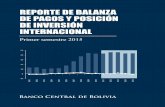 REPORTE DE BALANZA DE PAGOS Y POSICIÓN DE INVERSIÓN … · 2016-03-31 · Reporte de Balanza de Pagos y Posición de Inversión Internacional del Estado Plurinacional de Bolivia