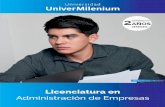 Administración de Empresas - UniverMileniumunivermilenium.edu.mx/pdf/licenciaturas/administracion.pdf · Administración de Empresas. Plan de estudios Modalidad Escolarizada. Nuestros