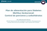 Presentación de PowerPointPlan de alimentación para Diabetes Mellitus Gestacional Categoría Recomendaciones para su consumo Energía • IMC pregestacional < 18.5 = 35-40 kcal/kg