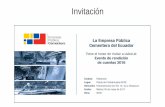 Presentación de PowerPoint - EPCE - Inicio · INICIO 1 Registro de Asistentes 09H30 2 Inicio del evento y Bienvenida 10h00 3 Himno Nacional de la República del Ecuador 10h05 4 Presentación