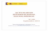 ACTUALIDAD INTERNACIONAL SOCIOLABORAL · • Elecciones generales AREA DE SEGURIDAD SOCIAL Bélgica.- 28 • Informe 2013 del Servicio de Inspección de la Oficina Nacional de la