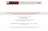 REFORMA AL SISTEMA ELECTORAL BINOMINAL. Análisis ...€¦ · Documento de Trabajo ICSO N° 1/2014 Página 2 Reforma al sistema electoral binominal. Análisis, ... Bélgica y Finlandia.
