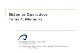 Sistemas Operativos Tema 4. Memoriasopa.dis.ulpgc.es/fso/teoria/pdf/FSO-04.1-Memoria.pdf · Conversión de direcciones: reubicación El compilador traduce direcciones de memoria simbólicas