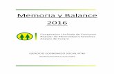 Memoria y Balance 2016 - coopcuraru.com.arcoopcuraru.com.ar/institucional/Memoria y Balance 2016.pdf · Dicha tarea, más la fabricación y colocación ... 5º) - Elección de autoridades: