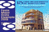 Festa Major Dreta Eixample - Barcelona · 2019-05-06 · d’Antoni Gaudí Taller “Treballa el Modernisme com Jujol” Fabrica un record de la Fira amb diversos materials, seguint