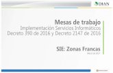Implementación Servicios Informáticos Decreto 390 de 2016 y … · 2018-02-24 · Certificado de Integración, atendiendo la regulación del Decreto 2147 de 2016. 2. Implementar